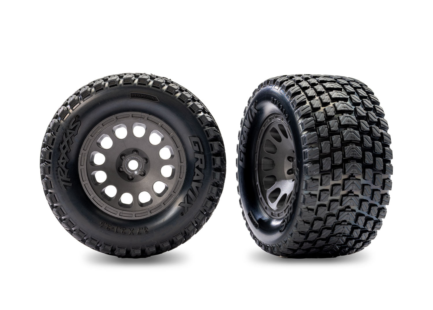 Traxxas Gray Mini XRT Wheels w/ Gravix Tires (2) -  - Traxxas