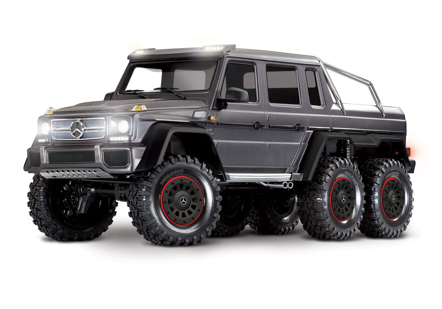 Traxxas TRX-6 1/10 6x6 Trail Crawler w/Mercedes-Benz G 63 AMG Clipless Body (Silver) w/TQi 2.4GHz Radio