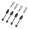 Arrma 1/8 Body Clips w/Rubber Retainers (Black) (4)