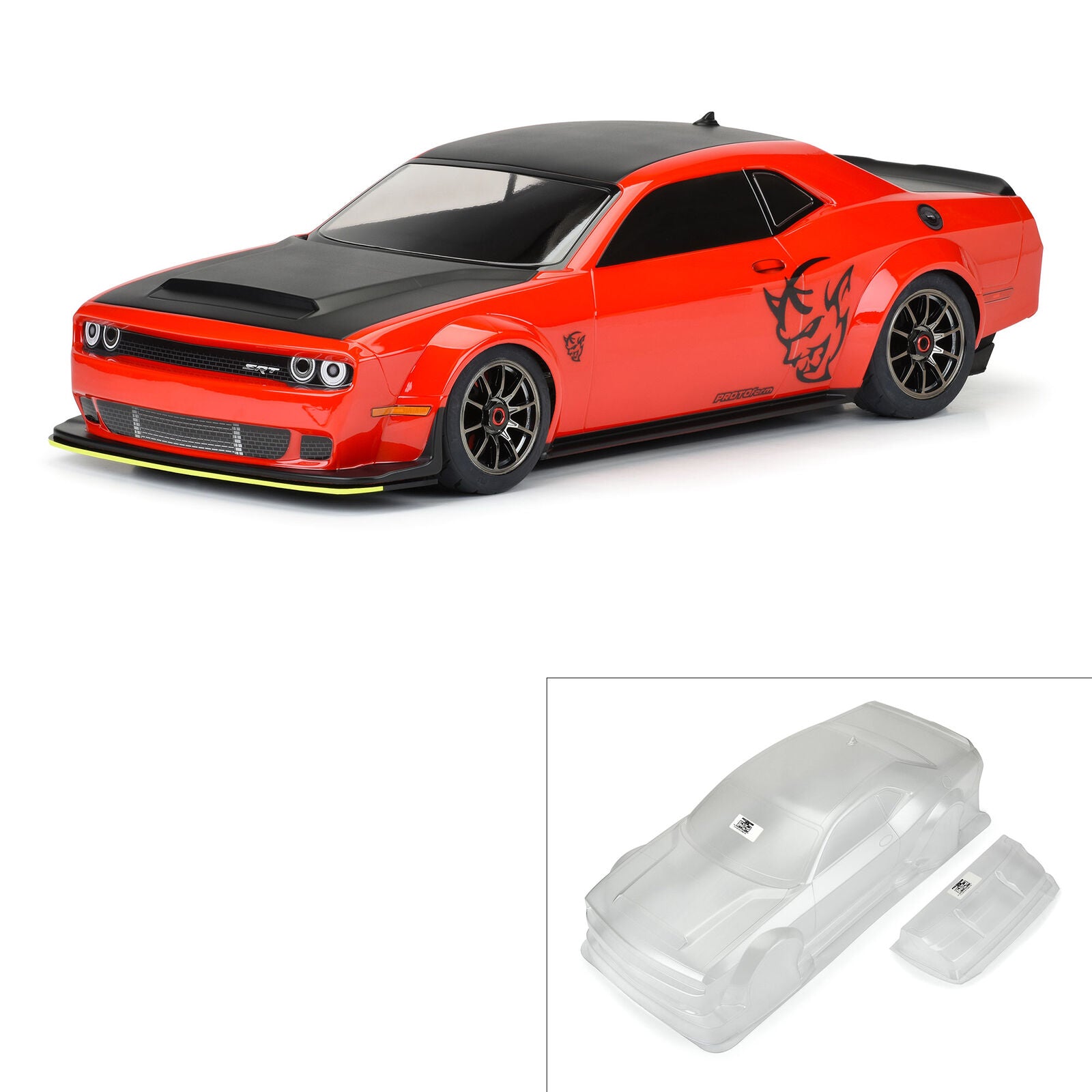 1/7 Dodge Challenger SRT Demon Clear Body: ARRMA Infraction 6S