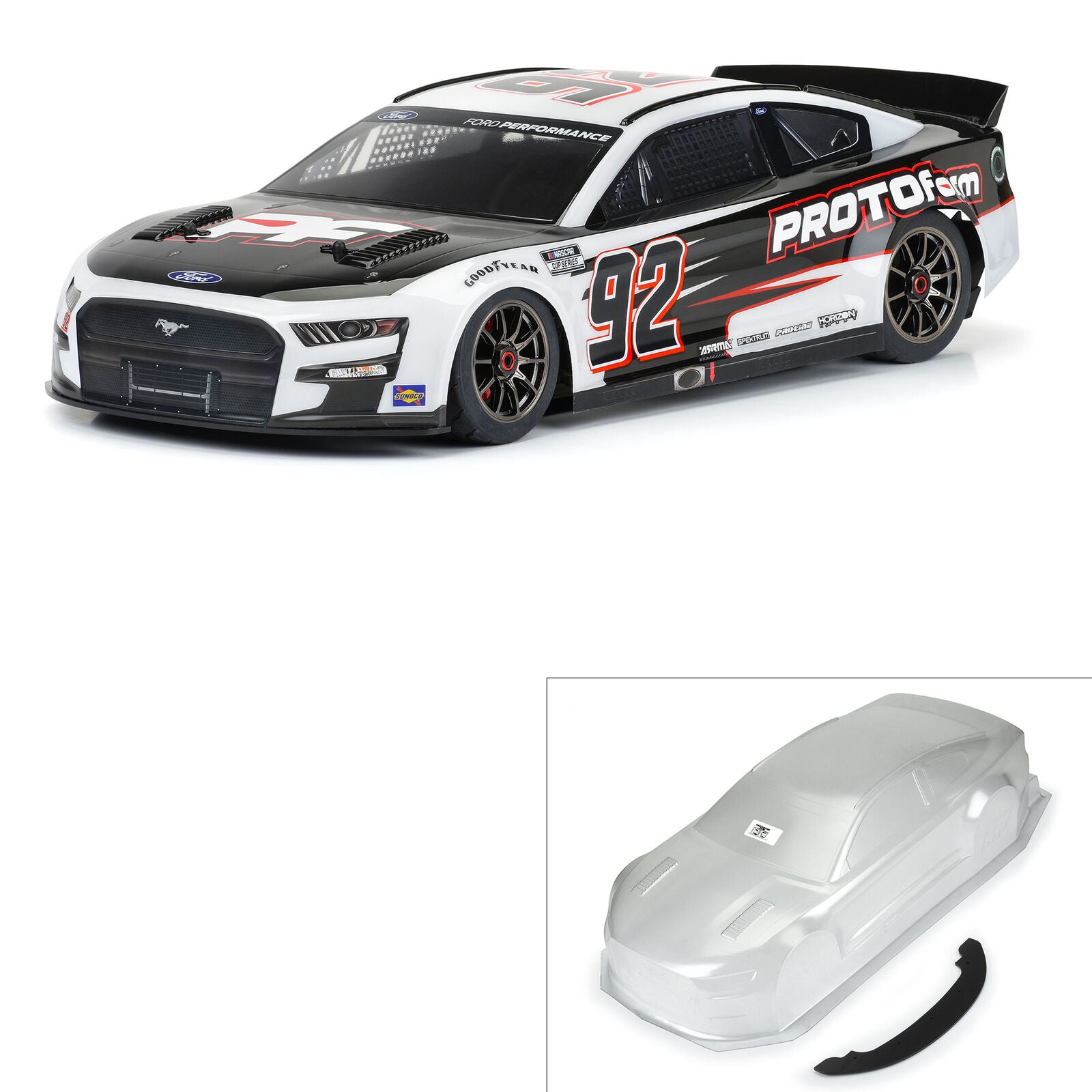 PROTOform 1/7 2022 NASCAR Cup Series Ford Mustang Clear Body: Infraction 6S