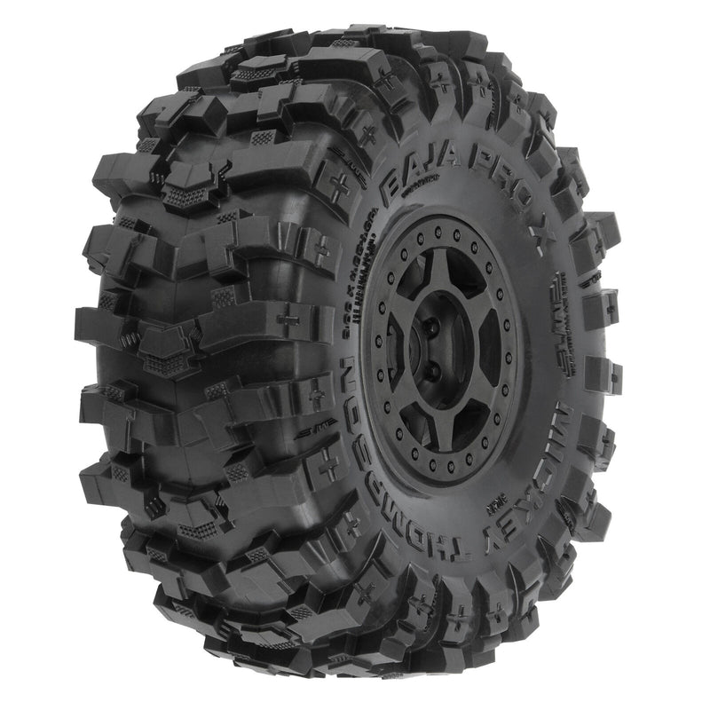 Pro-Line Mickey Thompson Baja Pro X Pre-Mounted 1.9" Rock Crawler Tires (G8) w/Holcomb Bead-Loc Wheels (Black) (2)