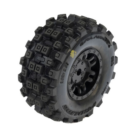 Proline Badlands MX F/R MTD 12mm Black Split Six (4) for ARRMA MOJAVE GROM