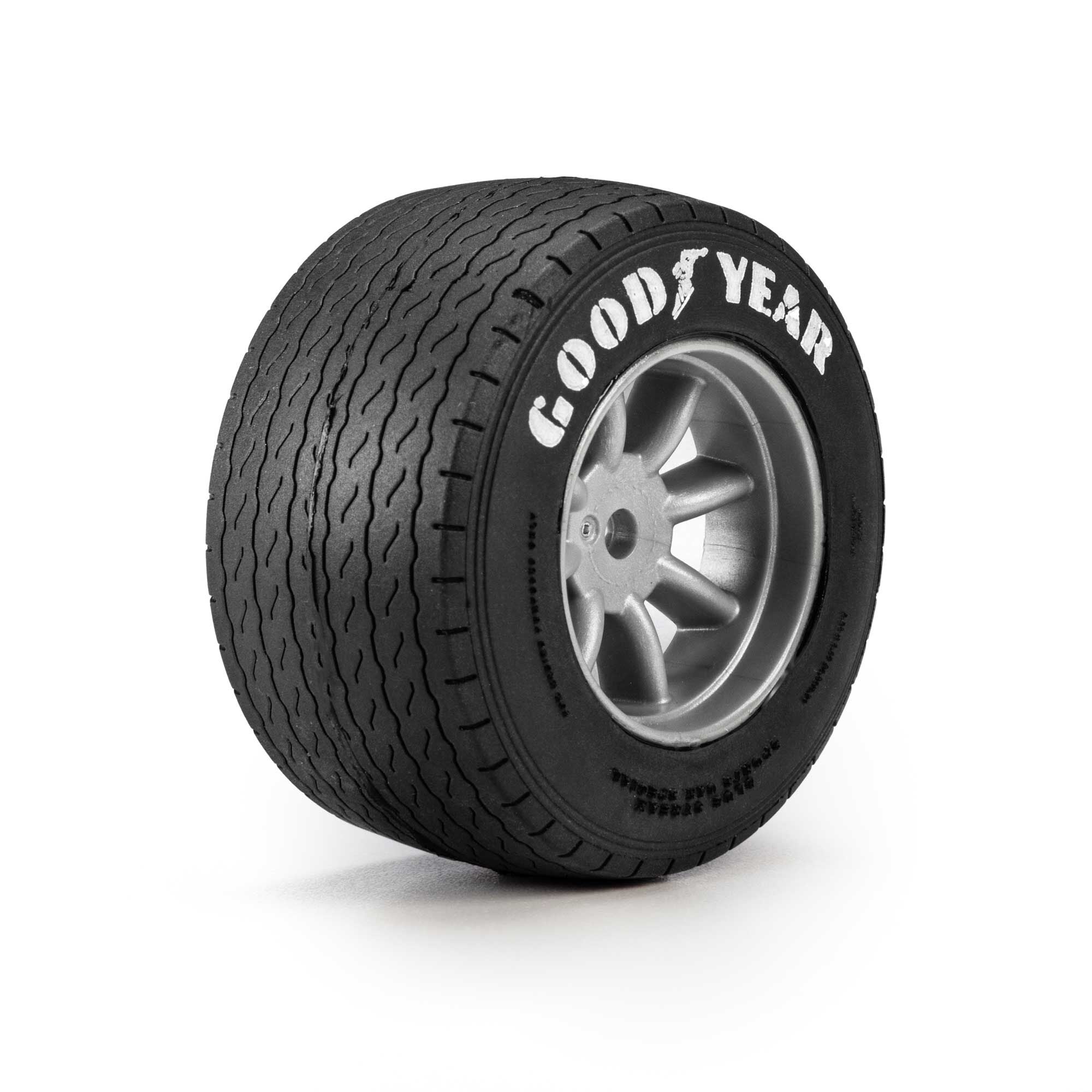 Proline 1/12 Goodyear Blue Streak VTA Tires Mounted 8mm Gray Wheels (2): Losi NASCAR® Race Car