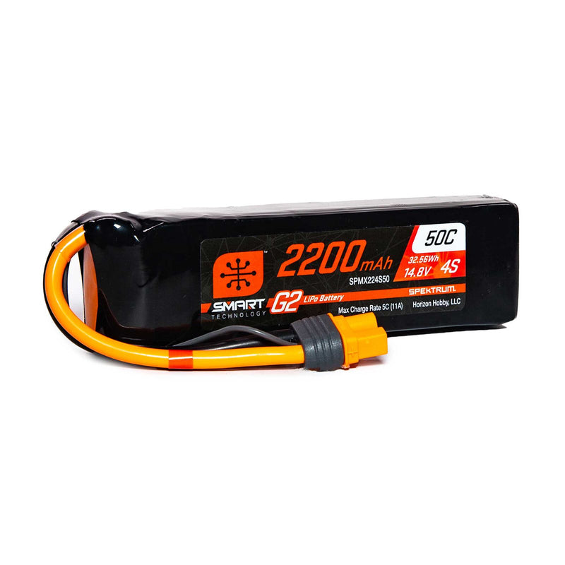 Spektrum RC 4S Smart G2 LiPo 50C Battery Pack (14.8V/2200mAh) w/IC3 Connector