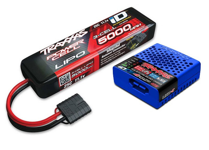 Traxxas 2985-3S EZ-Peak ID 40W USB-C Charger & 3S 5000mAh LiPo Battery Completer