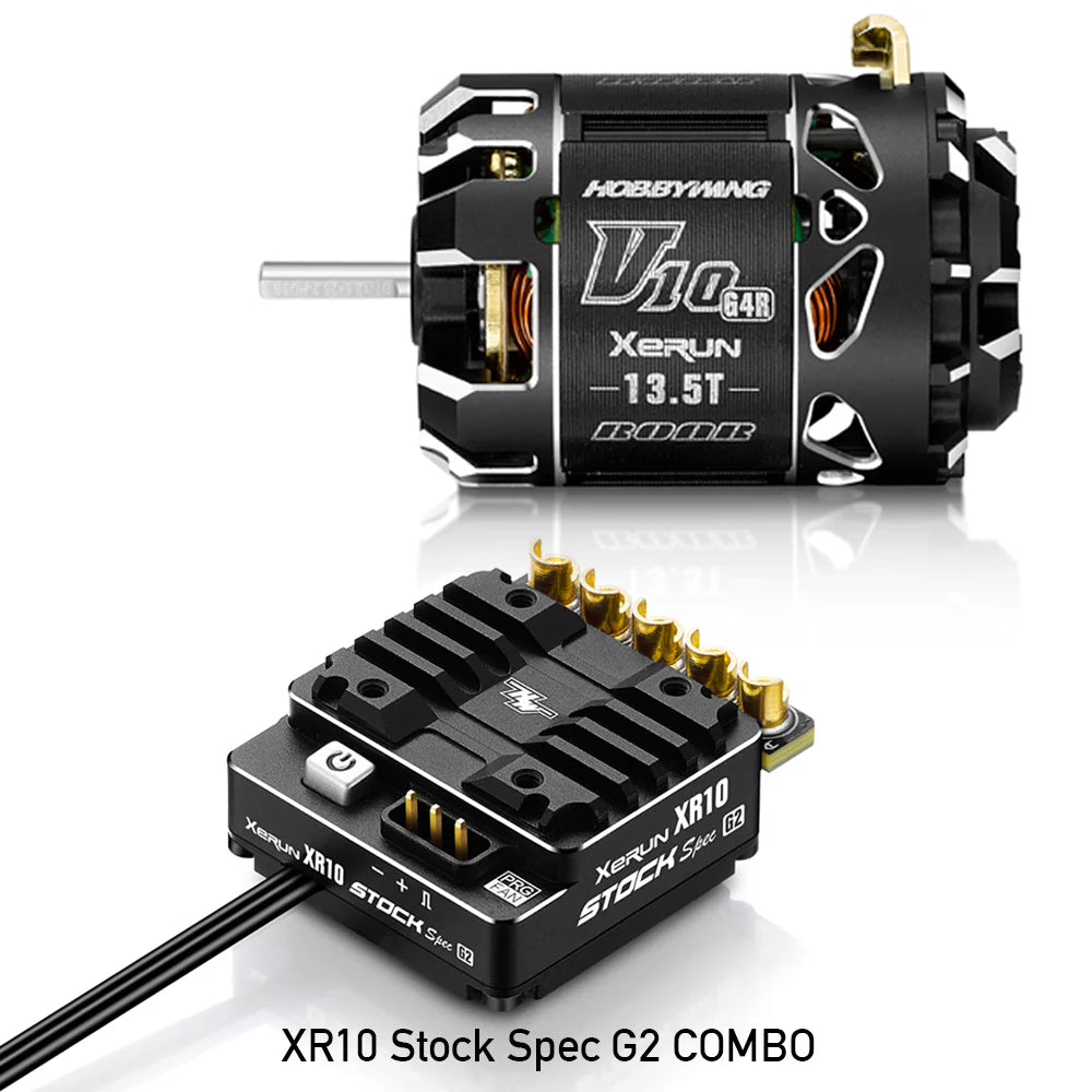 Hobbywing XR10 Stock Spec G2 Sensored Brushless ESC/V10 G4R Motor Combo (17.5T)