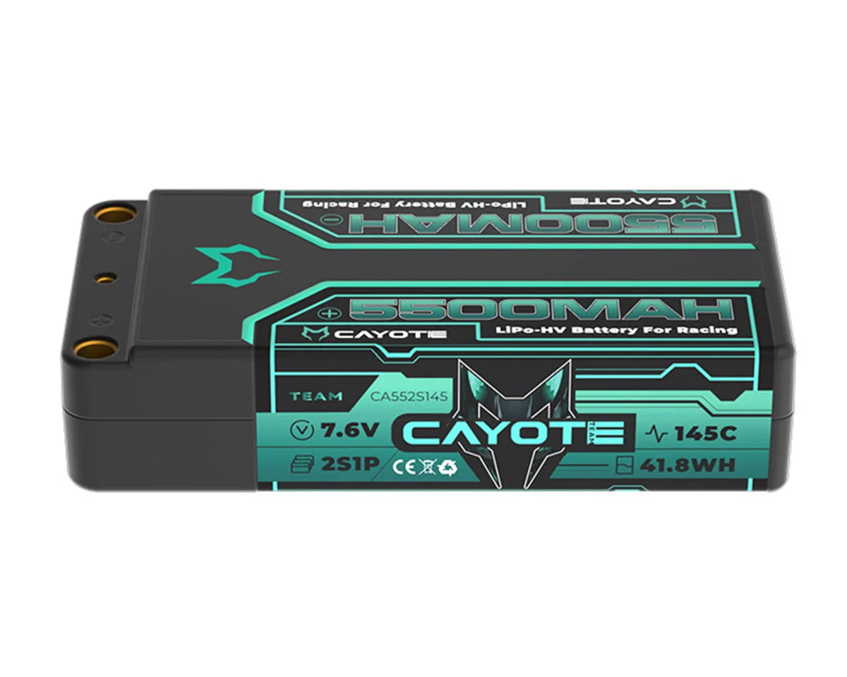 Cayote 2S 145C LCG Shorty LiHV Battery w/5mm Bullets -  - RC Visions
