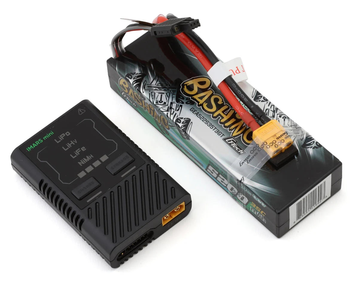 Gens Ace G-Tech Smart 2S Bundle w/2S 35C XT60 LiPo Battery (5200mAh) & IMars Mini Charger