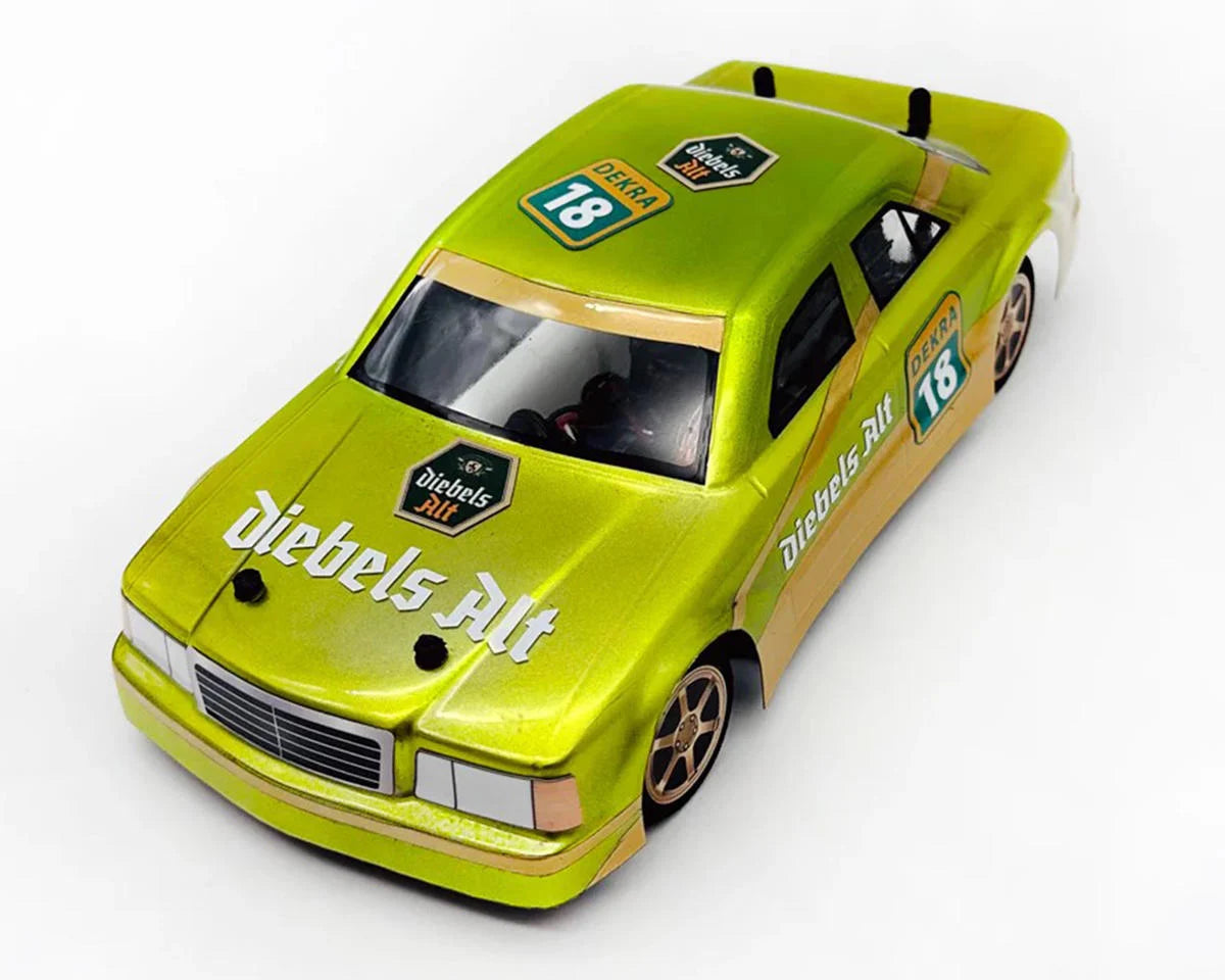 HackFab 1/18 Benz 190-E Micro-B Conversion Body (Clear) (150mm Wheelbase) -  - AMain Distributing