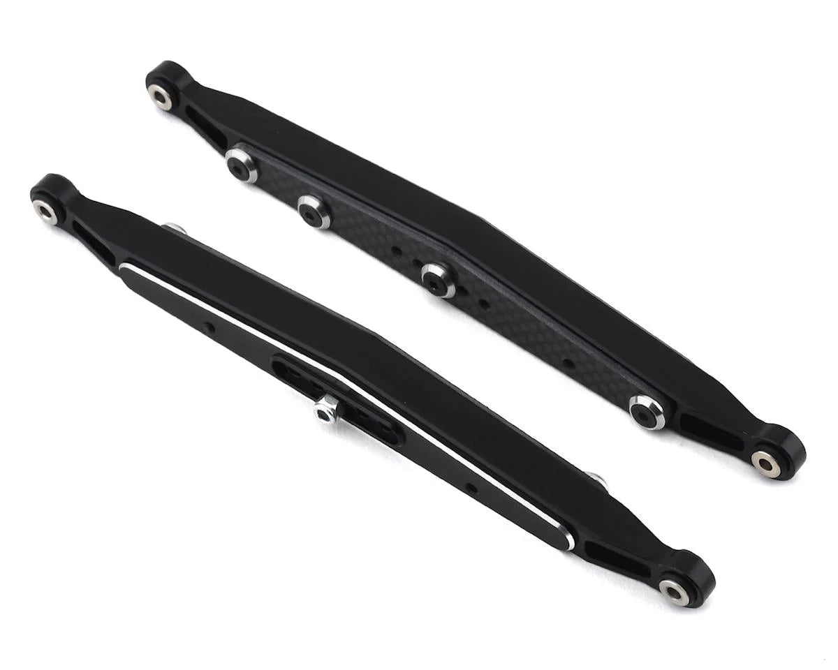 Hot Racing Losi Baja Rey/Rock Rey Aluminum/Carbon Fiber Rear Lower Links (Black) -  - AMain Distributing
