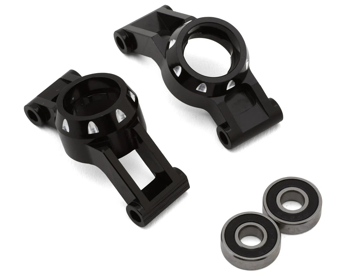 Hot Racing Aluminum Axle Carriers for Traxxas® Mini Maxx® (Black) w/HD Bearings -  - AMain Distributing