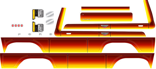 Traxxas TRX-4 Ford Bronco Decal Sheet (Sunset) -  - Traxxas