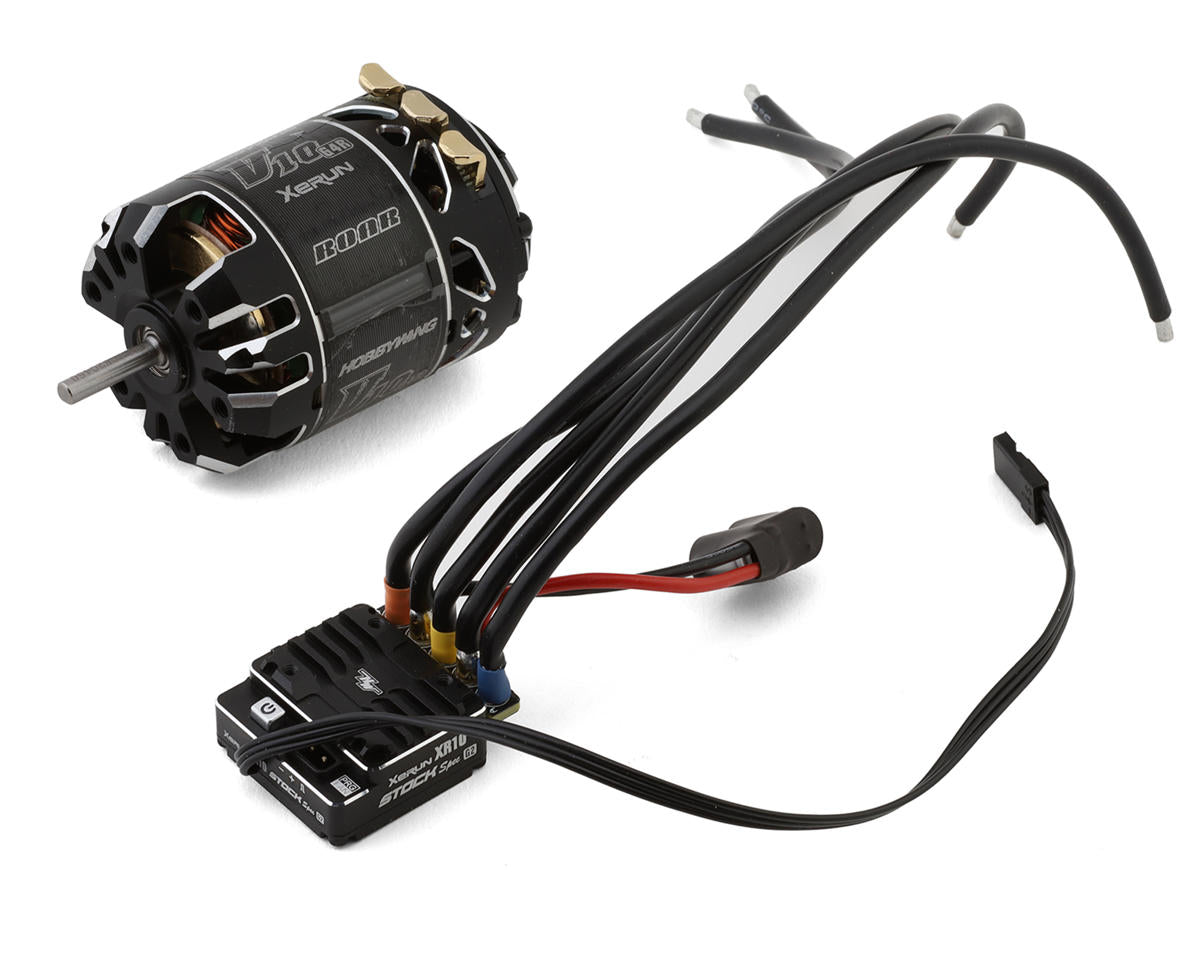 Hobbywing XR10 Stock Spec G2 Sensored Brushless ESC/V10 G4R Motor Combo (13.5T)