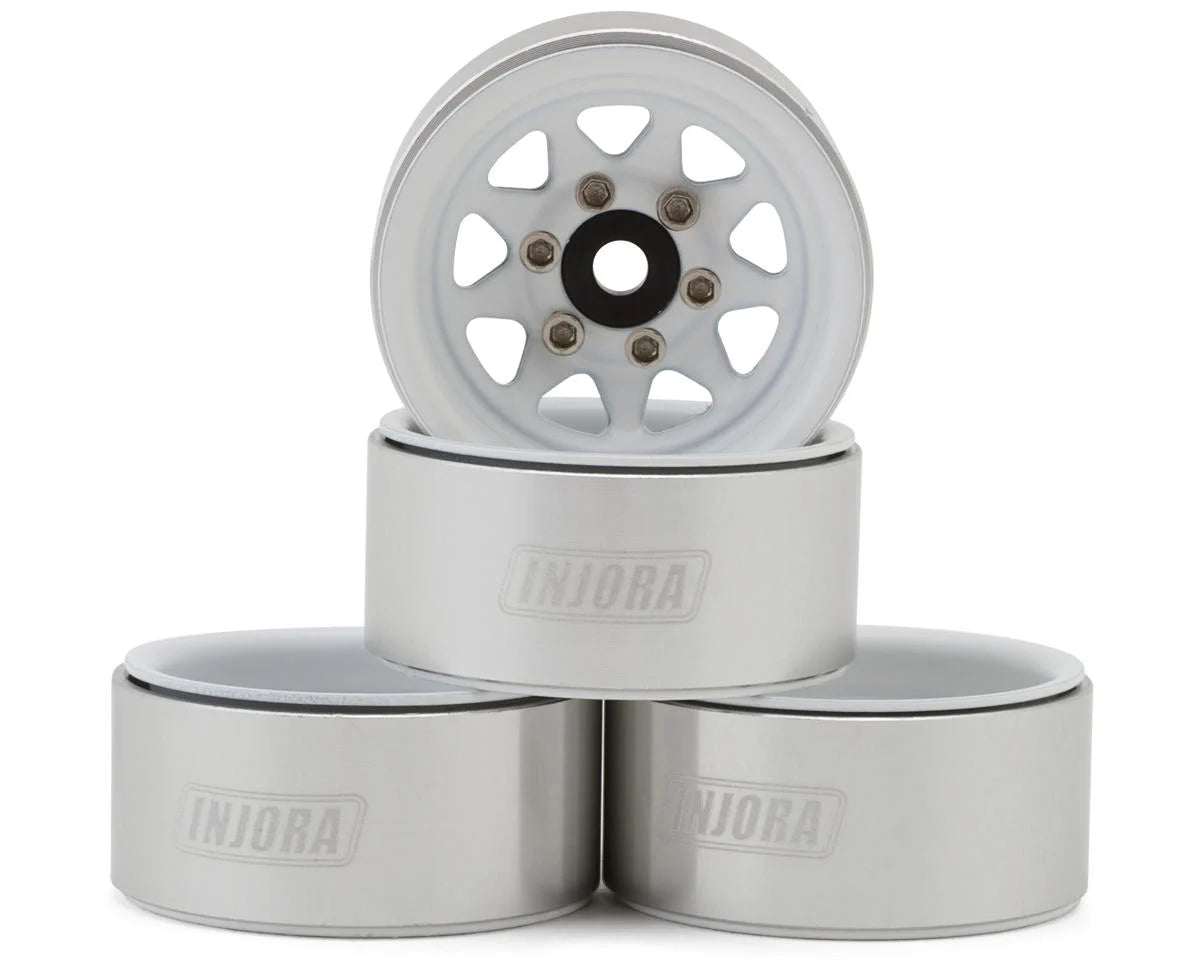 Injora 1.0" Deep Dish Stamped Steel Micro Rock Crawler Beadlock Wheels (15g ea) (4)