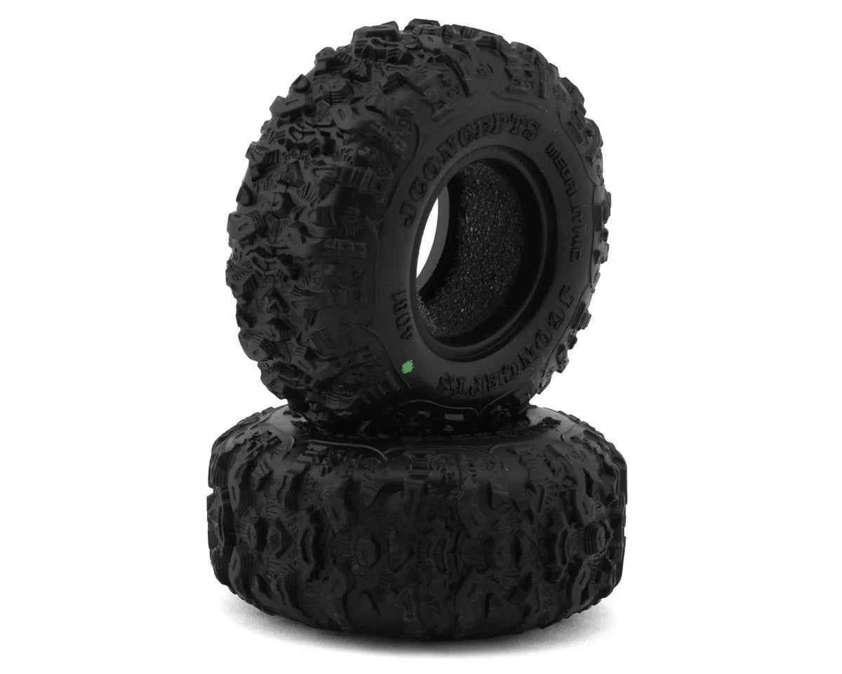 JConcepts Megalithic 1.0" Micro Crawler Tires (2) (57mm OD) (Green) -  - AMain Distributing
