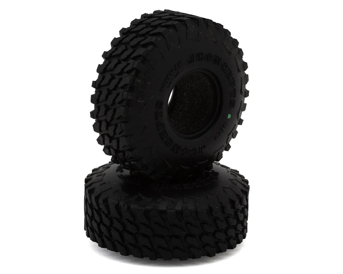 JConcepts Bossman 1.0" Micro Crawler Tires (63mm OD) (2) (Green) -  - AMain Distributing