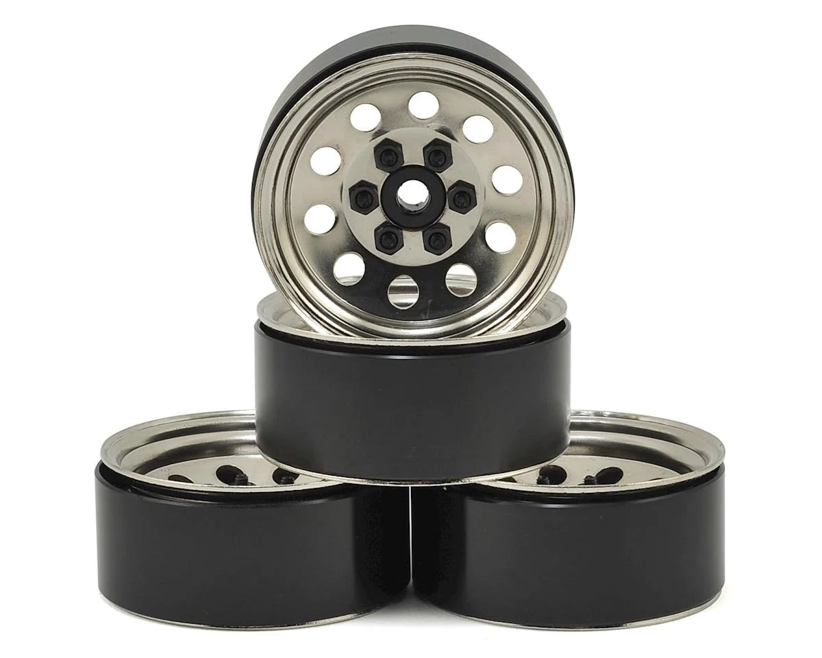 RC4WD Pro10 1.9" Steel Stamped Beadlock Wheel (Silver) (4)