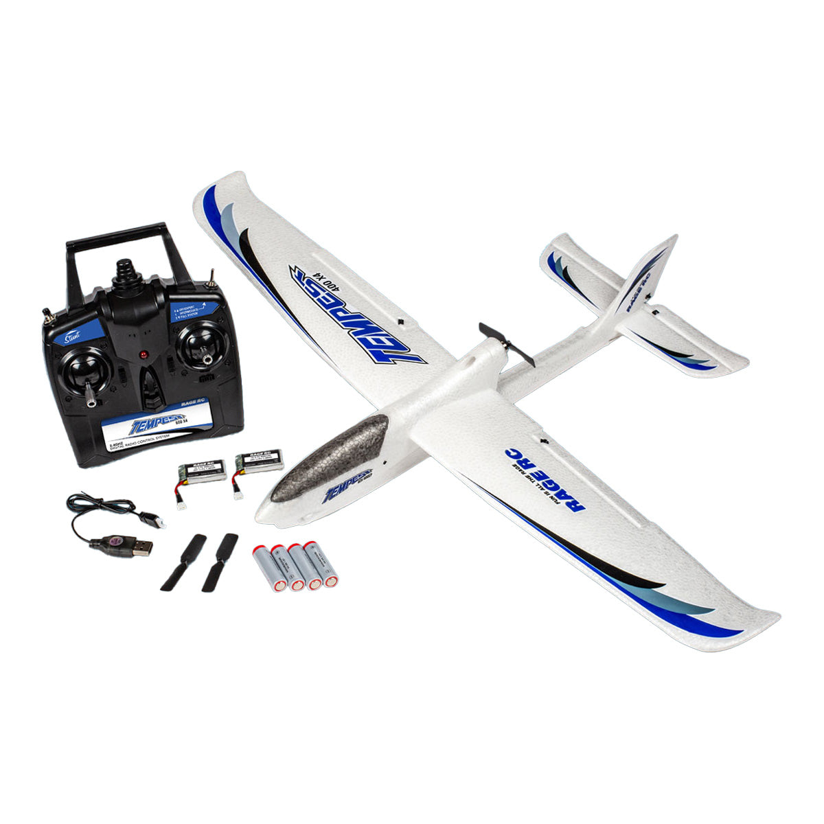 Rage RC Tempest 600 X4 Electric Powered RTF Airplane with PASS (Pilot Assist Stability Software) System