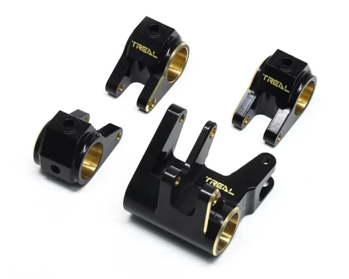 Treal Hobby Axial SCX10 Pro Brass Shock Link Mount Set (Black) (Front/Rear) (109g) -  - AMain Distributing