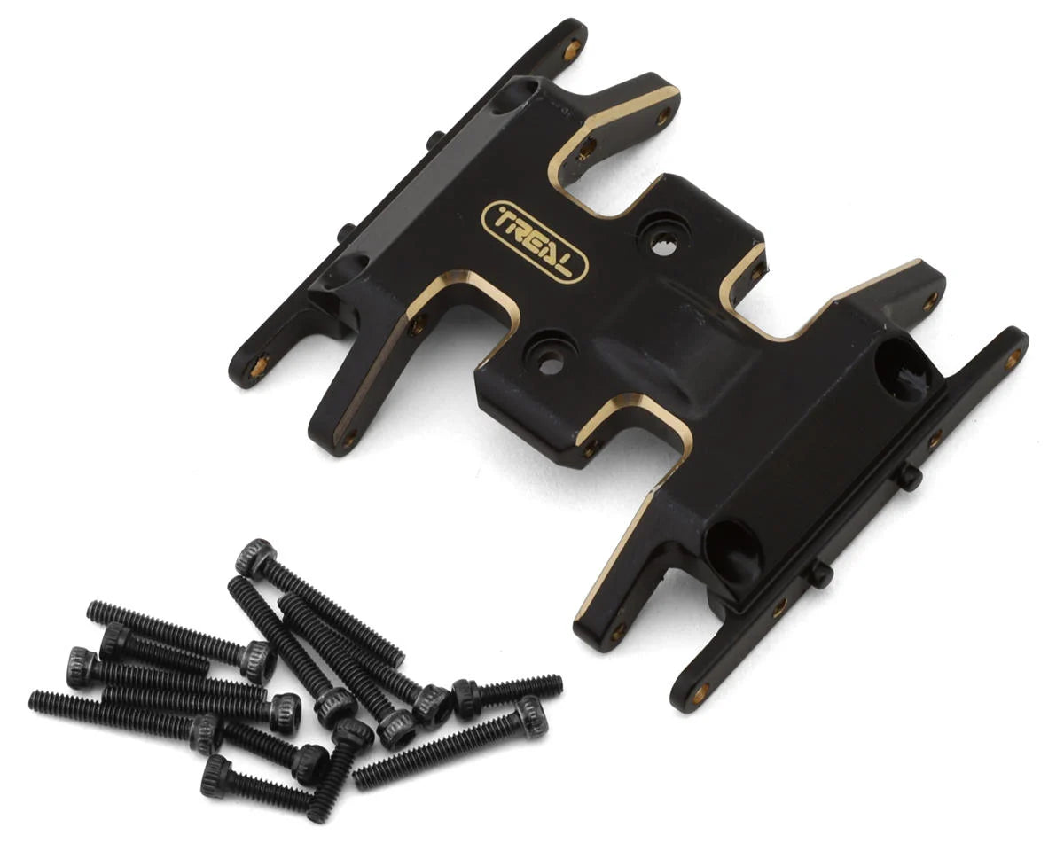Treal Hobby Axial SCX24 Brass Skid Plate (Black) (13.9g) -  - AMain Distributing