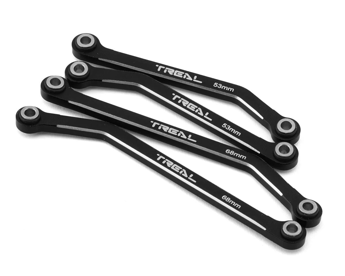 Treal Hobby Aluminum High Clearance Lower Suspension Links for Traxxas TRX-4M (Black) (4)