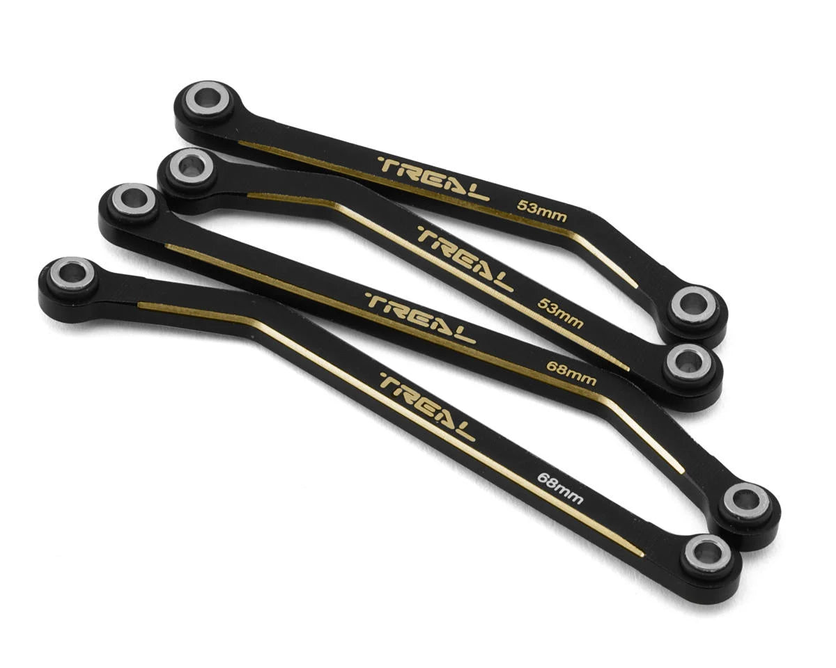 Treal Hobby Brass High Clearance Lower Suspension Links for Traxxas TRX-4M (Black) (4) (27.3g)