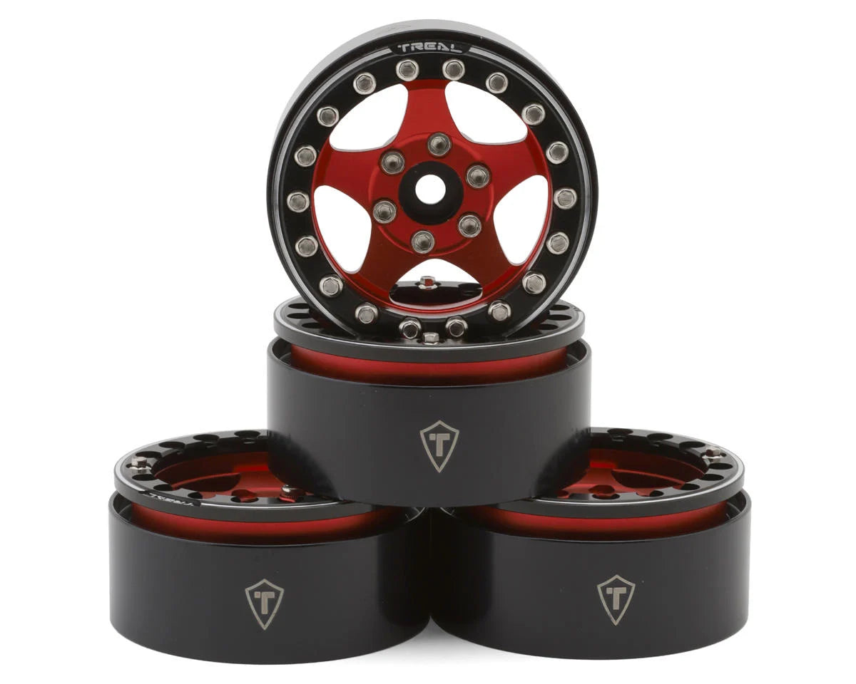 Treal Hobby Type E 1.9" Classic 5-Spoke Beadlock Wheels (4)