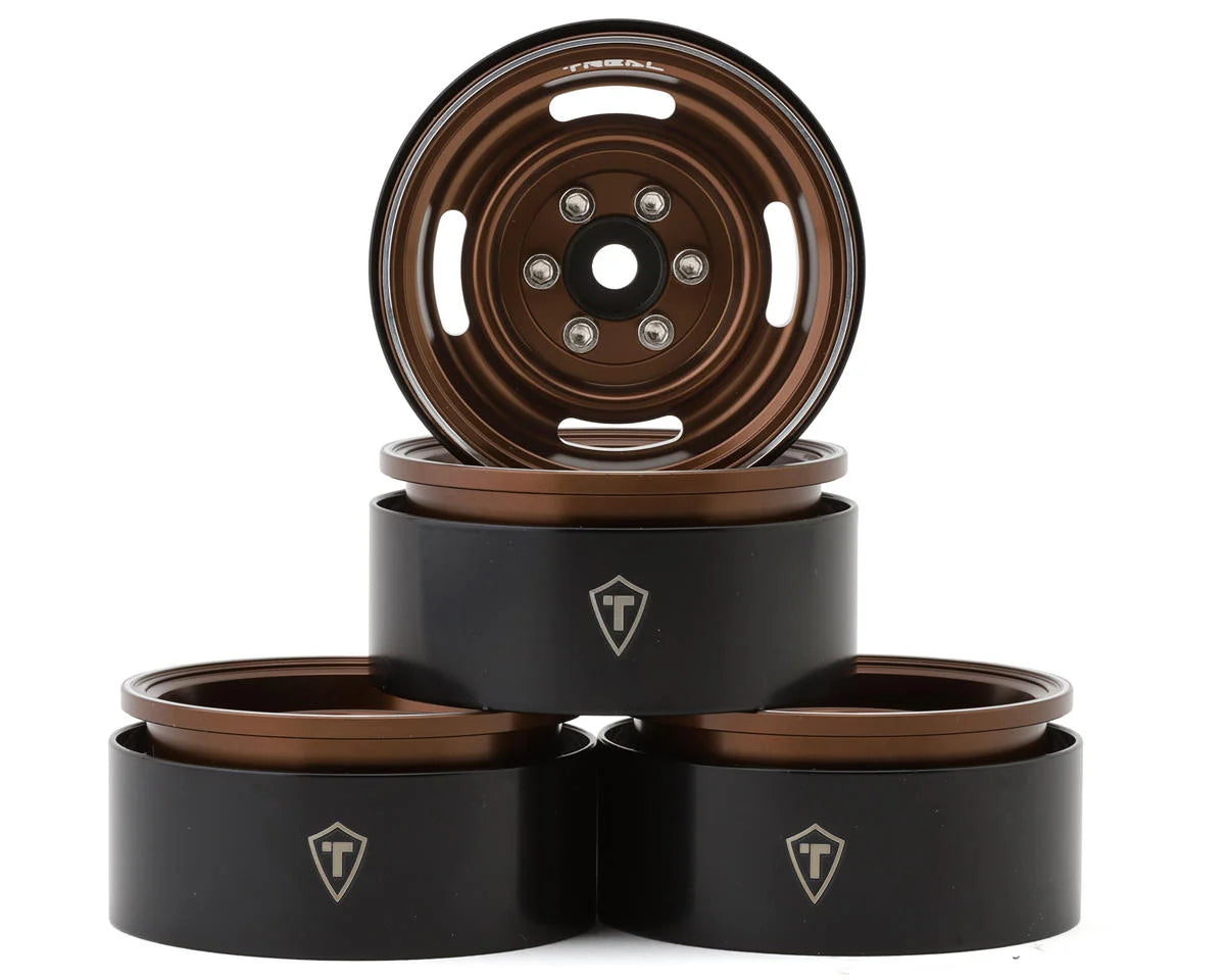 Treal Hobby Type P 1.9" Heavy Duty Vintage Style Wheels (Bronze) (4) (127.3g) -  - AMain Distributing