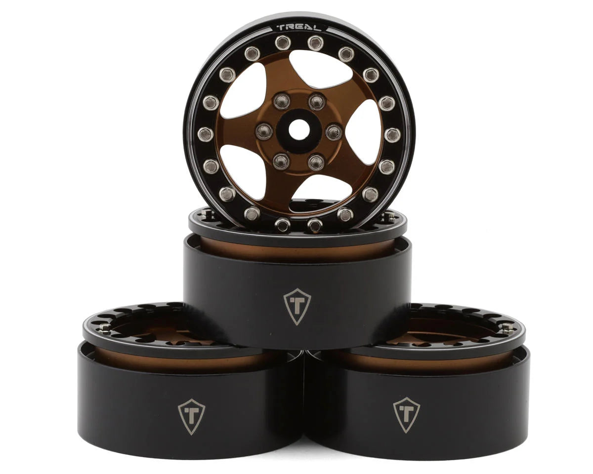 Treal Hobby Type E 1.9" Classic 5-Spoke Beadlock Wheels (4)