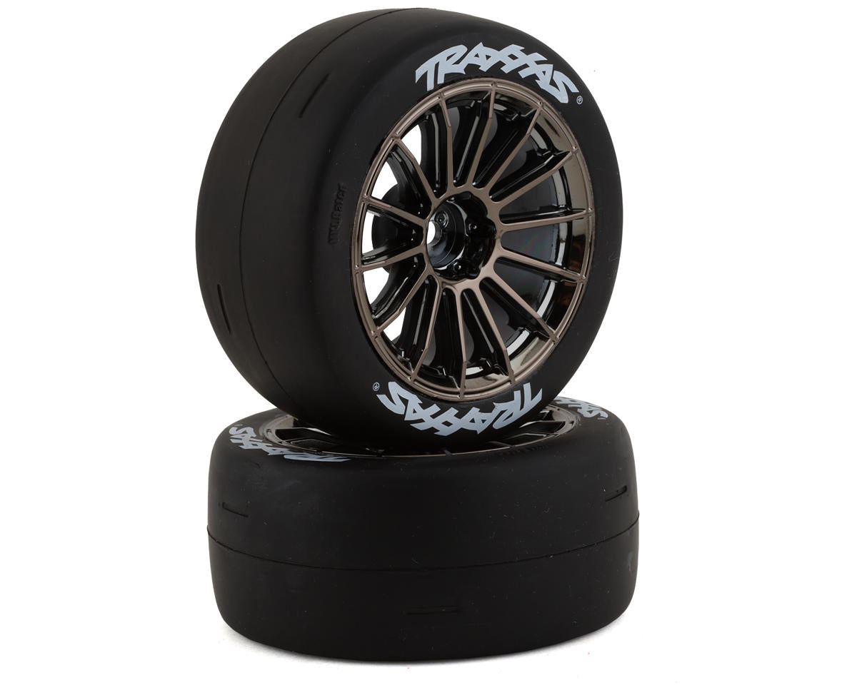 Traxxas Sticky 2.0" Response Pre-Mounted Tires w/Multi-Spoke Wheels (Satin Chrome) (2) (Front) (VXL)