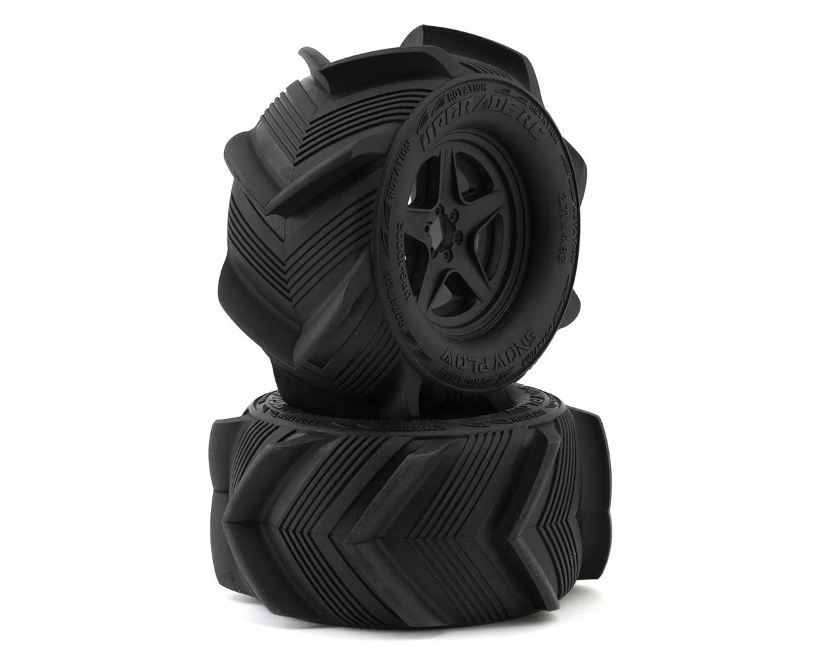 UpGrade RC Snow Plow 2.8" Pre-Mounted Sand/Snow Tires w/5-Star Wheels (2) (17mm/14mm/12mm Hex) -  - AMain Distributing