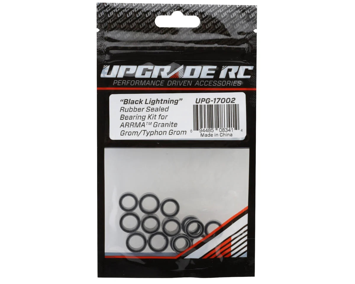 UpGrade RC "Black Lightning" Rubber Sealed Bearing Kit for Arrma® Granite™ Grom/Typhon™ Grom -  - AMain Distributing