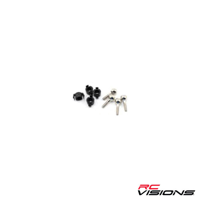 Traxxas Pivot Balls w/Pivot Ball Caps (4)