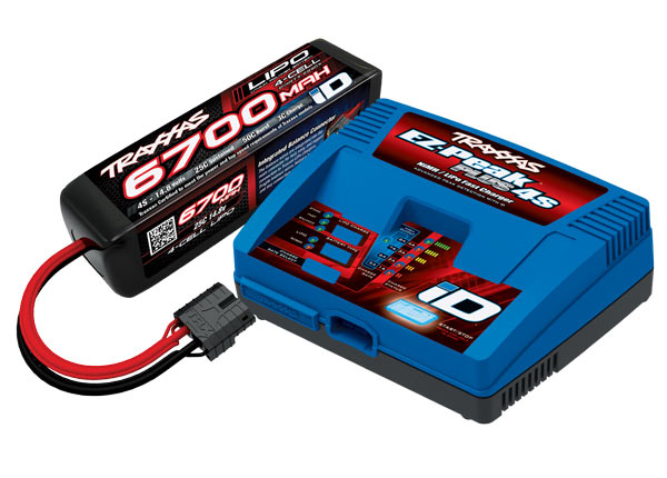 Traxxas 4S Completer Pack with (1) 4S 14.8V 6700mAh LiPo Battery and (1) EZ-Peak Charger