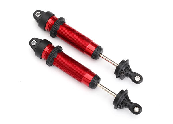 Traxxas 139mm Unlimited Desert Racer Rear Aluminum Threaded GTR Shocks (Red) (2)