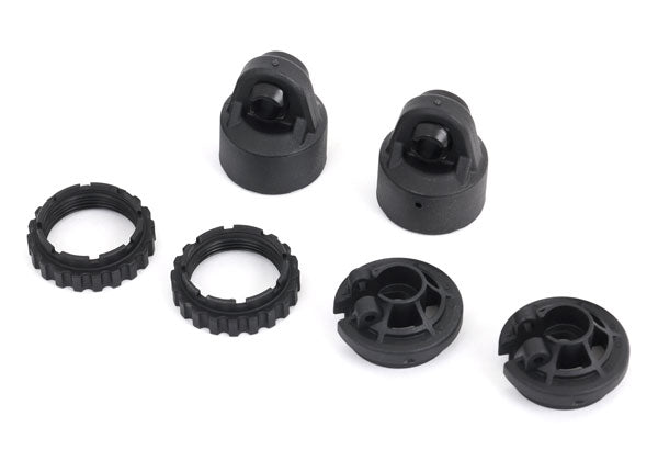 TRAXXAS Shock caps, GT-Maxx® shocks (2)/ spring perch/ adjusters (2) (for 2 shocks)