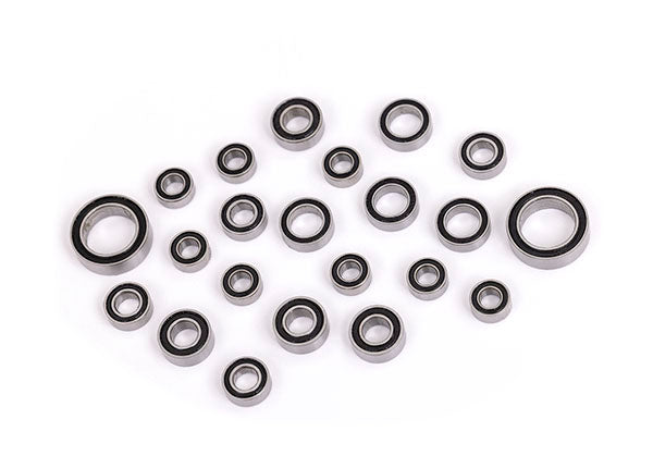 TRAXXAS Ball bearing set, black rubber sealed, complete (3x6x2.5mm (8), 5x8x2.5mm (4), 4x8x3mm (4), 8x12x3.5mm (2), 3.5x7x2.5mm (4))