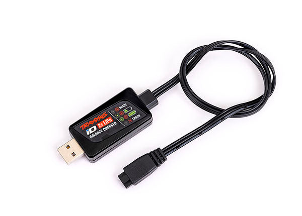TRAXXAS Charger, iDÂ® Balance, USB (2-cell 7.4 volt LiPo with iDÂ® connector only)