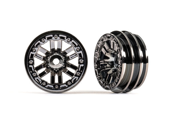 TRAXXAS Wheels, 1.0' (black chrome) (2)