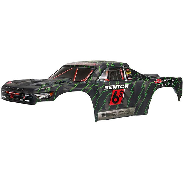 Arrma Painted Body, Black/Green: Senton 6S BLX