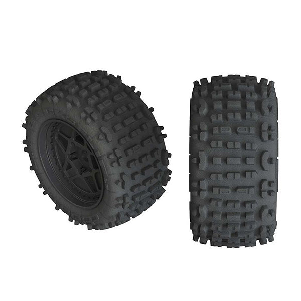 Arrma BLX 4x4 Backflip LP 4S 3.8 Pre-Mounted 1/8 Monster Truck Tires (Black) (2)