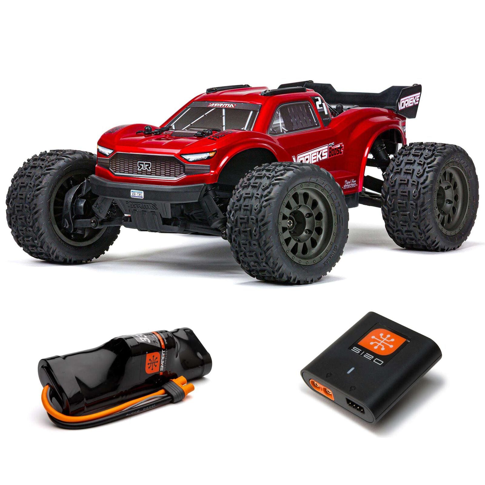 Arrma 1/10 VORTEKS 4X2 BOOST MEGA 550 Brushed Stadium Truck RTR with Battery & Charger