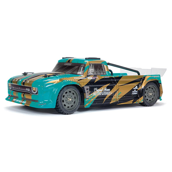 Arrma Infraction V3 1/8 RTR Electric 4X4 MEGA Resto-Mod Street Bash Truck w/Spektrum SLT3 2.4GHz Radio Teal/Bronze