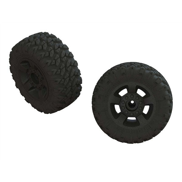 Arrma 1/8 dBoots RAGNAROK MT Front/Rear 2.8 Pre-Mounted Tires, 14mm Hex, Black (2) Default Title