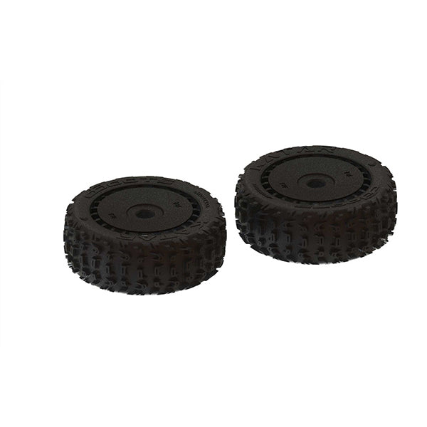 Arrma Pre-Mounted dBoots Katar B 6S Tire/Wheel Set (Black) (2) Default Title