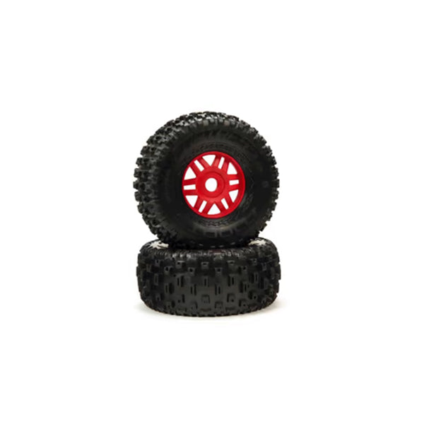 Arrma Mojave 6S BLX dBoots "Fortress" Pre-Mounted Tire Set (Red) (2) Default Title