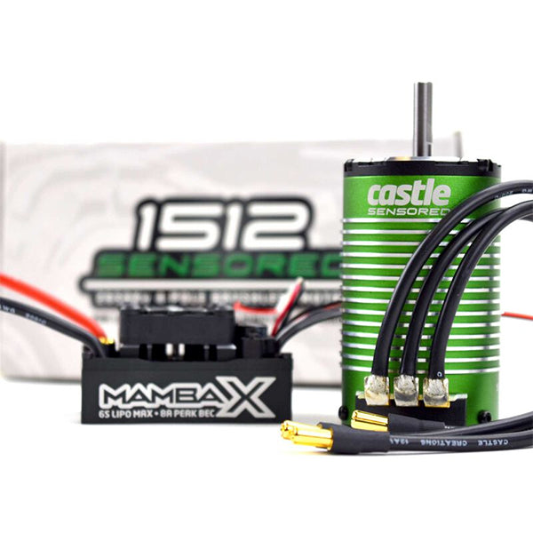 Castle Creations Mamba X Waterproof 1/8 Brushless Combo w/1512 Sensored Motor (1800kV) Default Title