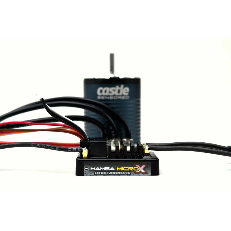 Castle Creations 1/10 Mamba Micro X Crawler Edition ESC/1406-2280Kv Sensored Brushless Motor Combo: 4mm Bullet