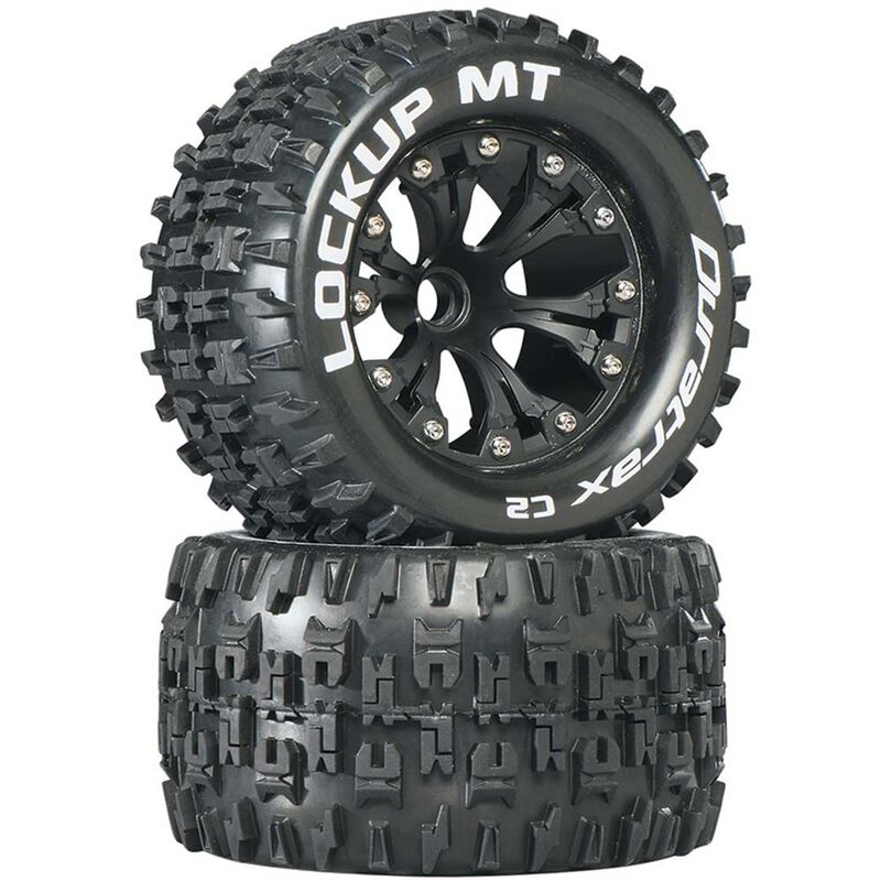 DuraTrax Lockup MT 2.8" Pre-Mounted Monster Truck Tires (Black) (2) (C2 - Soft)